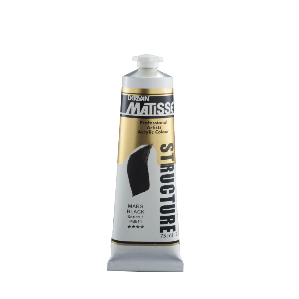 MATISSE STRUCTURE ACRYLIC PAINT MARS BLACK S1