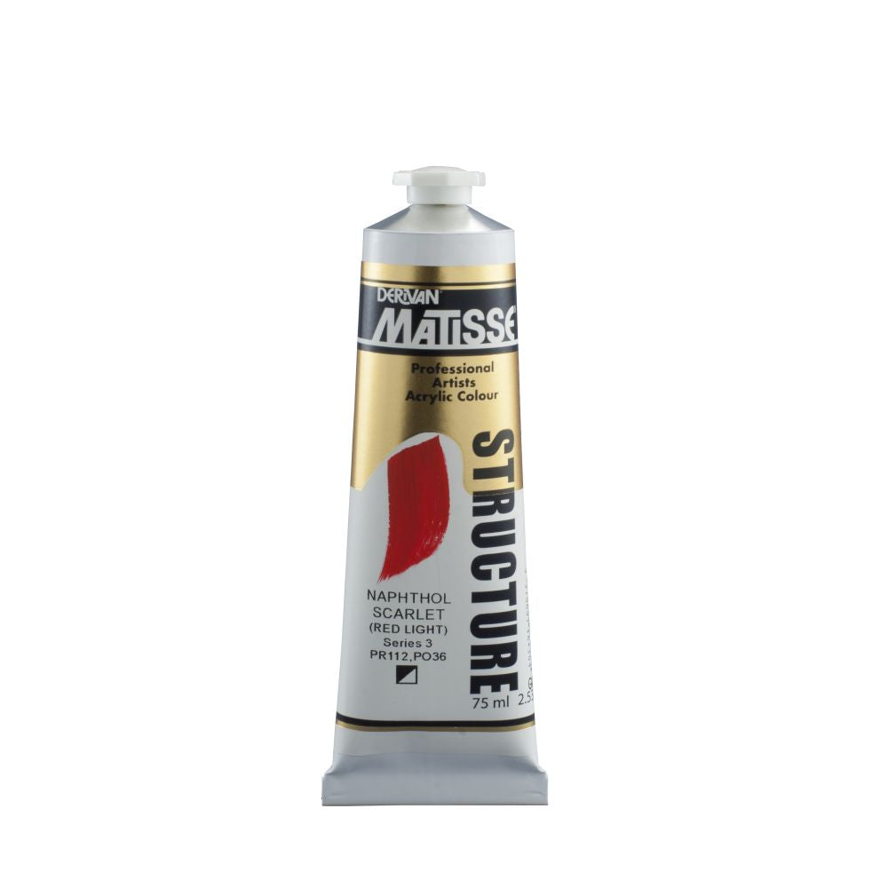 Matisse Structure Acrylic Paint Napthol Scarlet S3