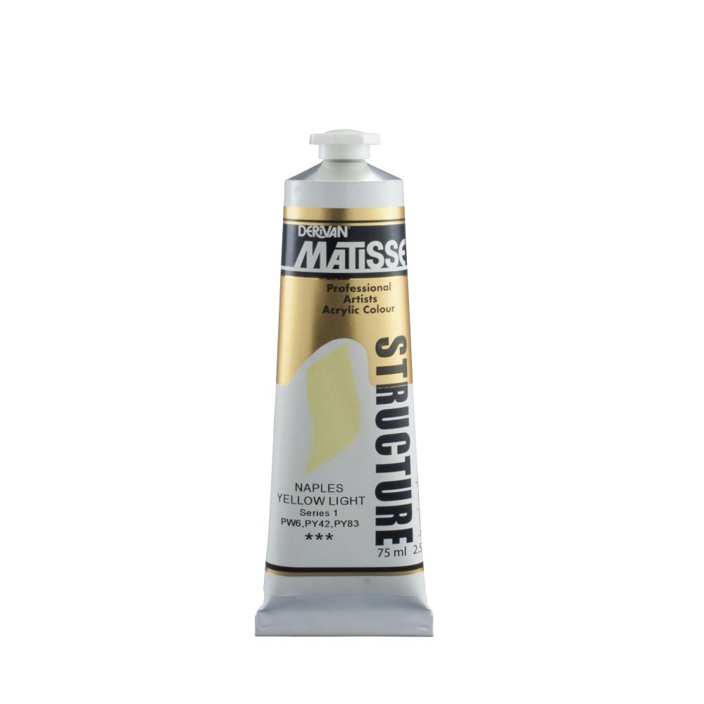 Matisse Structure Acrylic Paint Naples Yellow Light S1