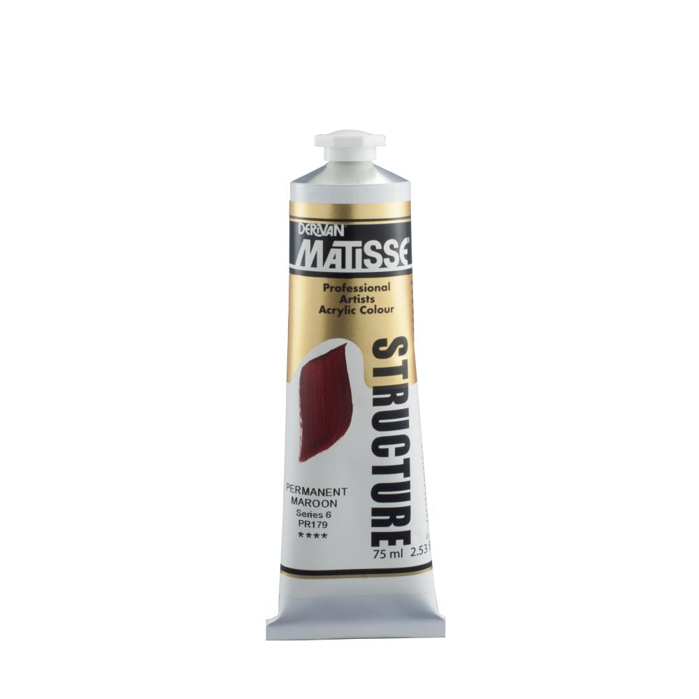 Matisse Structure Acrylic Paint Permanent Maroon S6