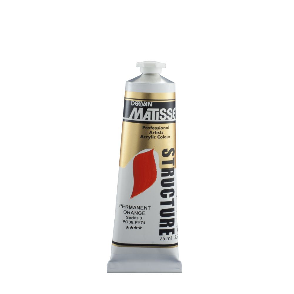 Matisse Structure Acrylic Paint Permanent Orange S3