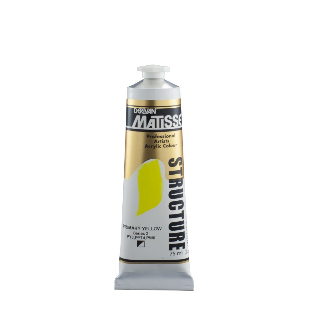 Matisse Structure Acrylic Paint Primary Yellow S2