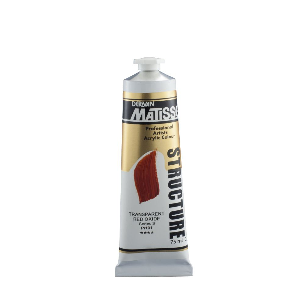 Matisse Structure Acrylic Paint Trans Red Oxide S3