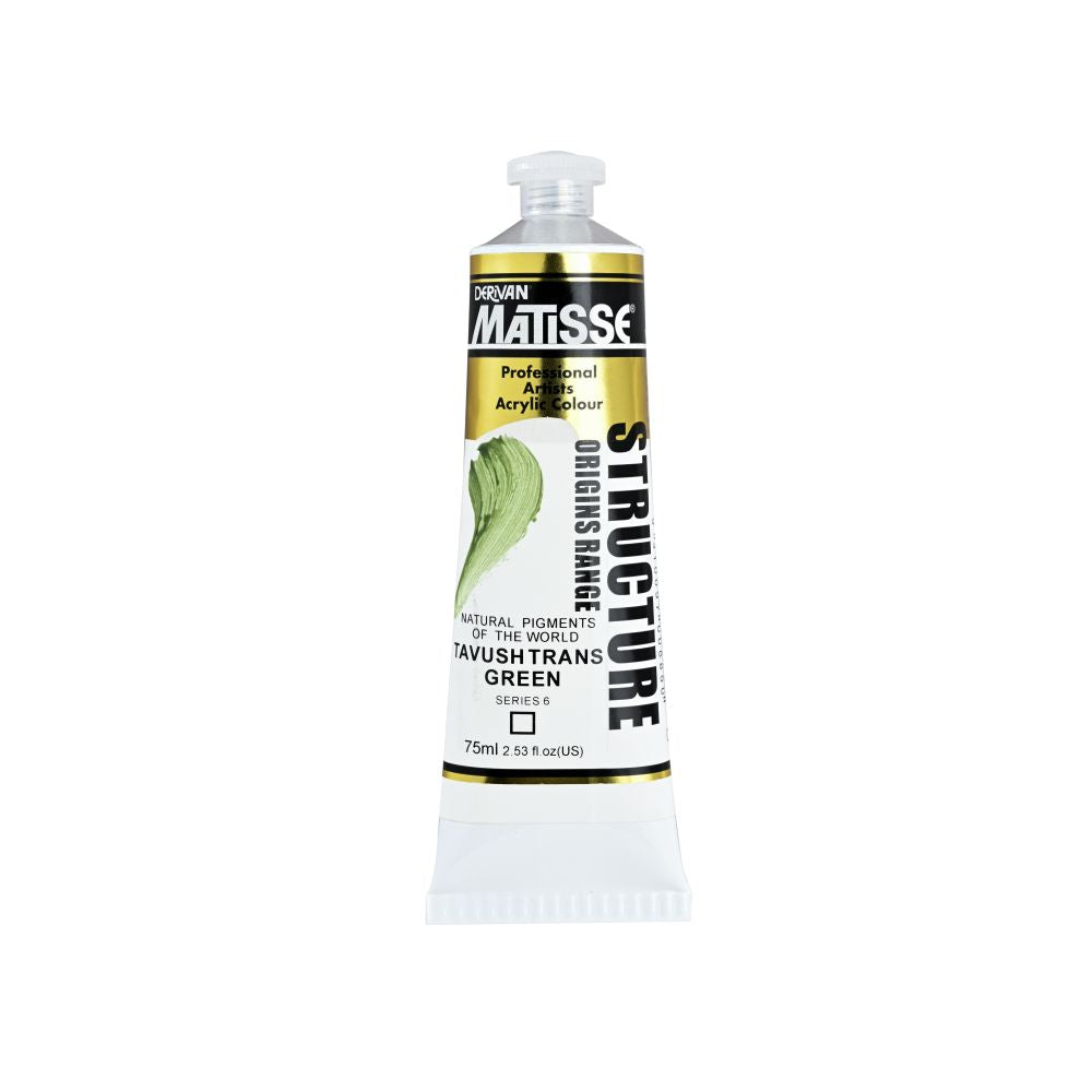 MATISSE STRUCTURE ACRYLIC PAINT TAVUSH TRANSPARENT GREEN S6