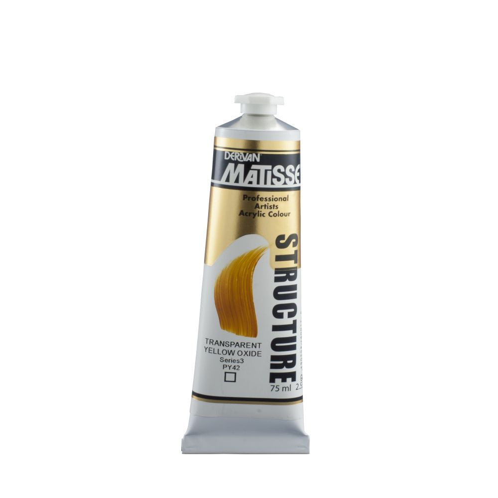 Matisse Structure Acrylic Paint Trans Yellow Oxide S3