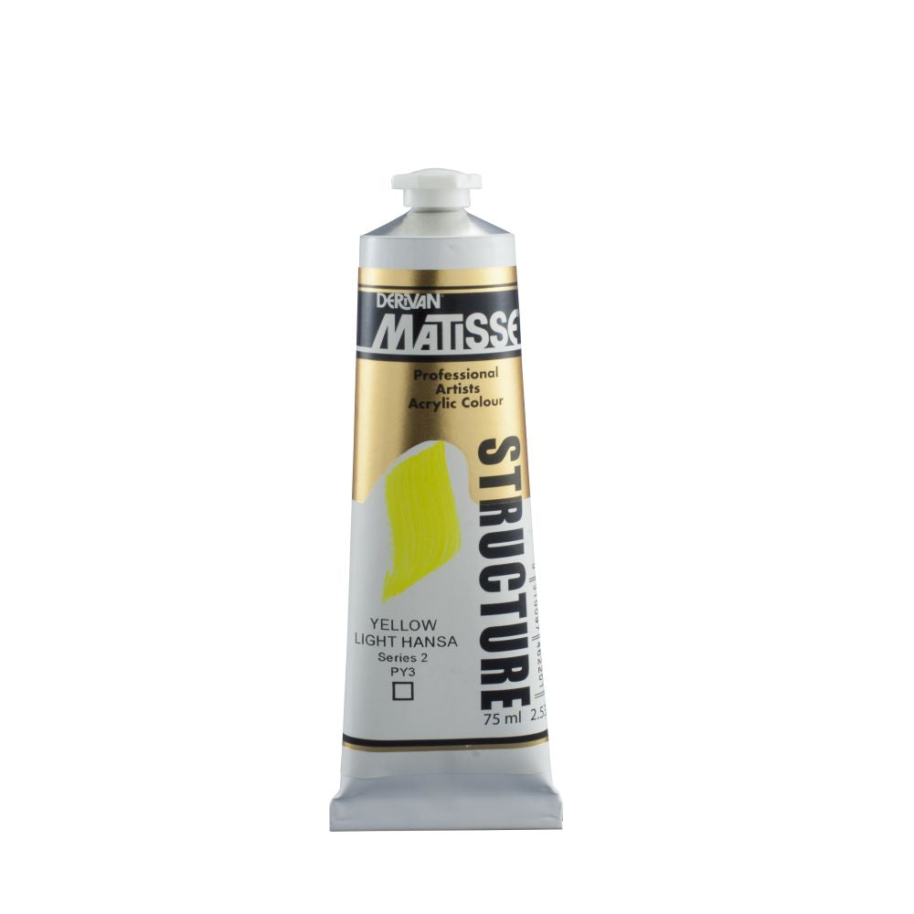 Matisse Structure Acrylic Paint Yellow Light Hansa S2