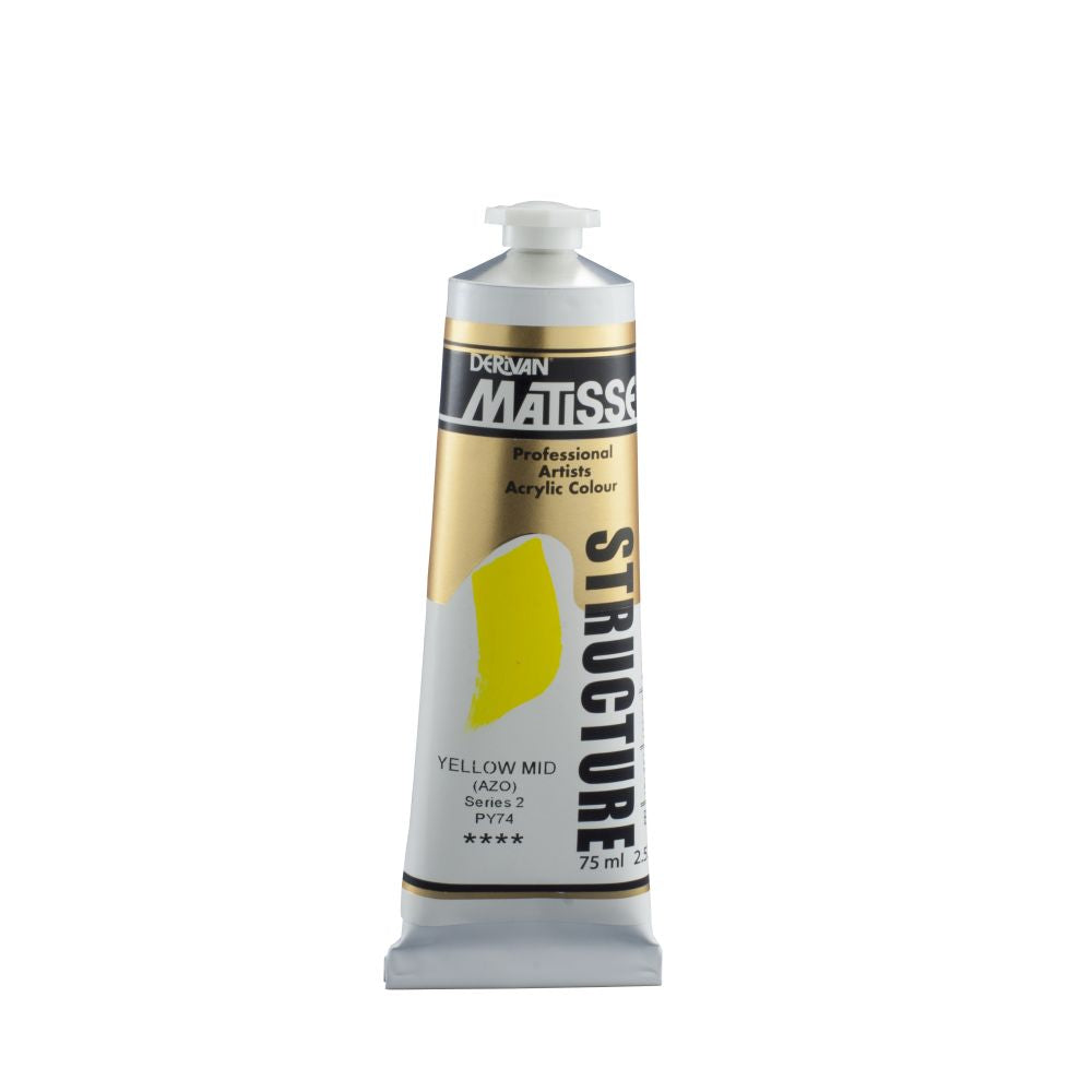 Matisse Structure Acrylic Paint Yellow Mid Azo S2