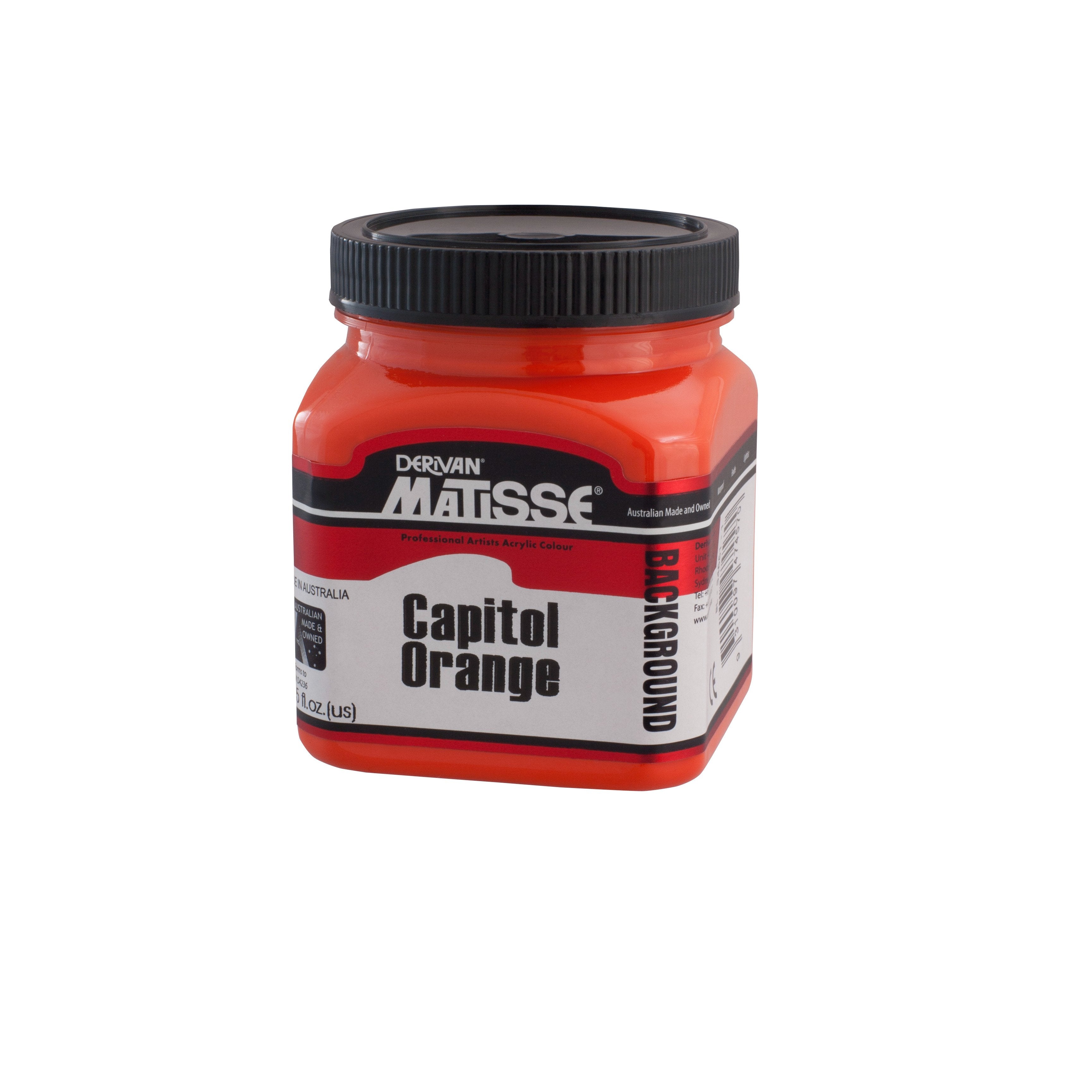 MATISSE BACKGROUND ACRYLIC PAINT CAPITOL ORANGE