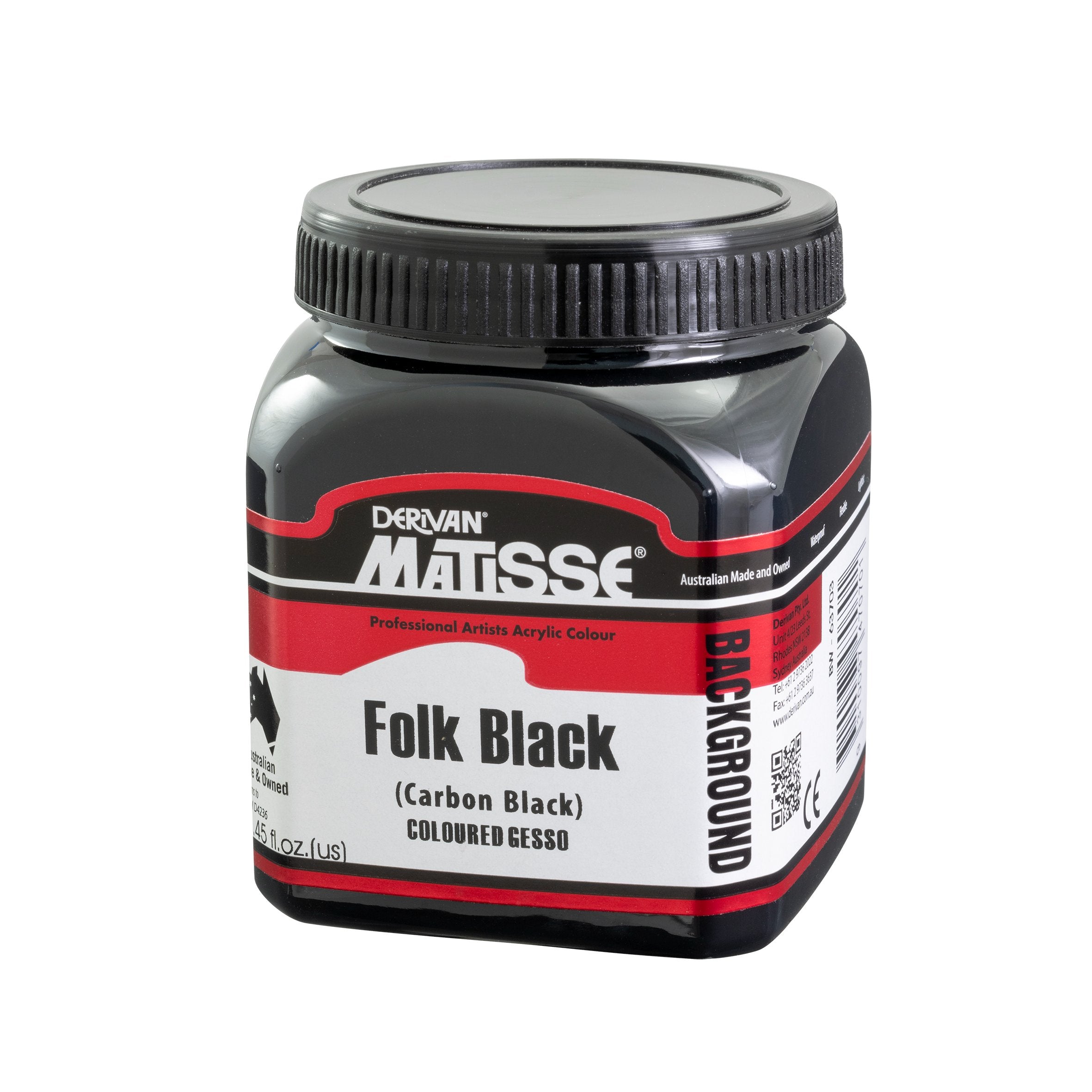 MATISSE BACKGROUND ACRYLIC PAINT CARBON BLACK
