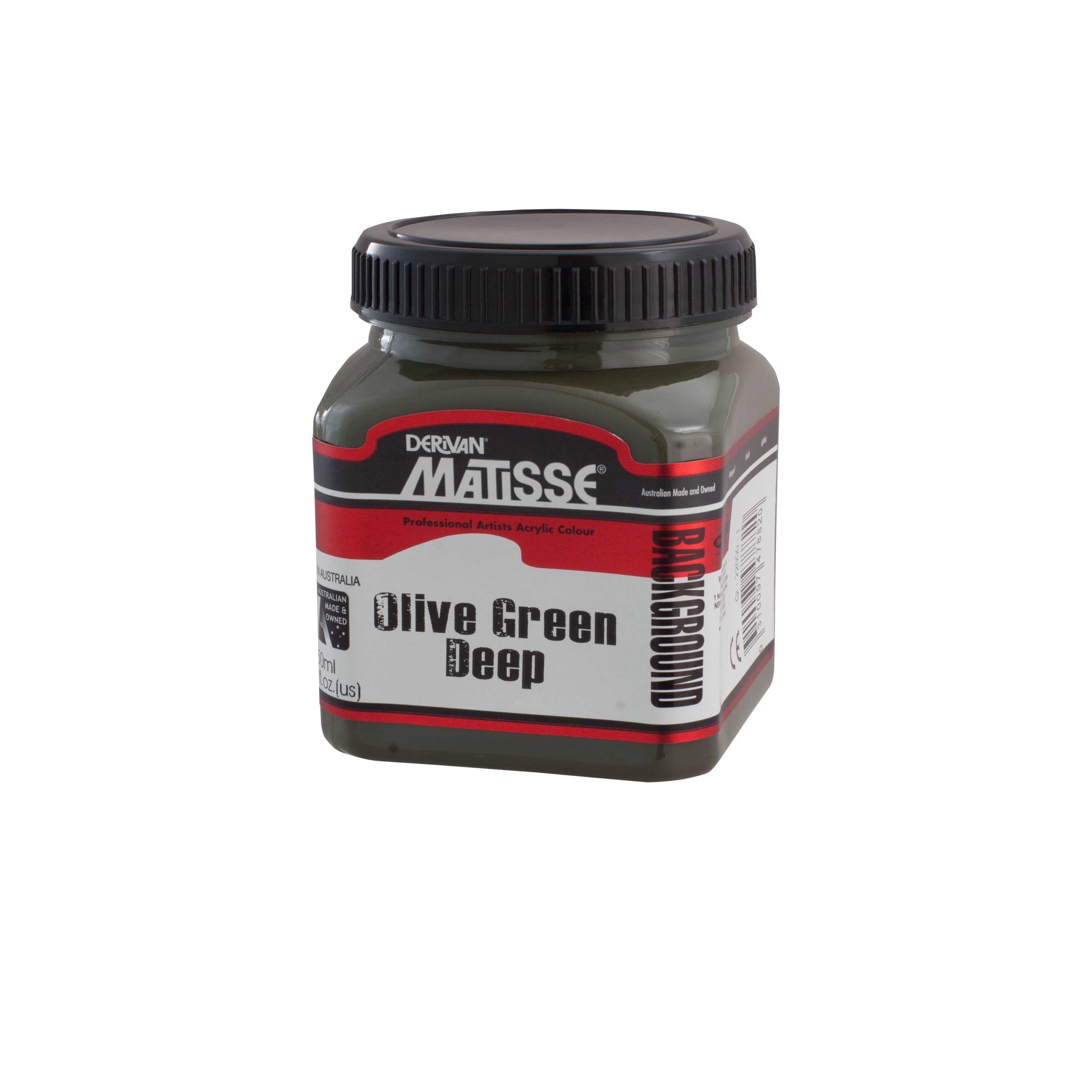 MATISSE BACKGROUND ACRYLIC PAINT OLIVE GREEN DEEP