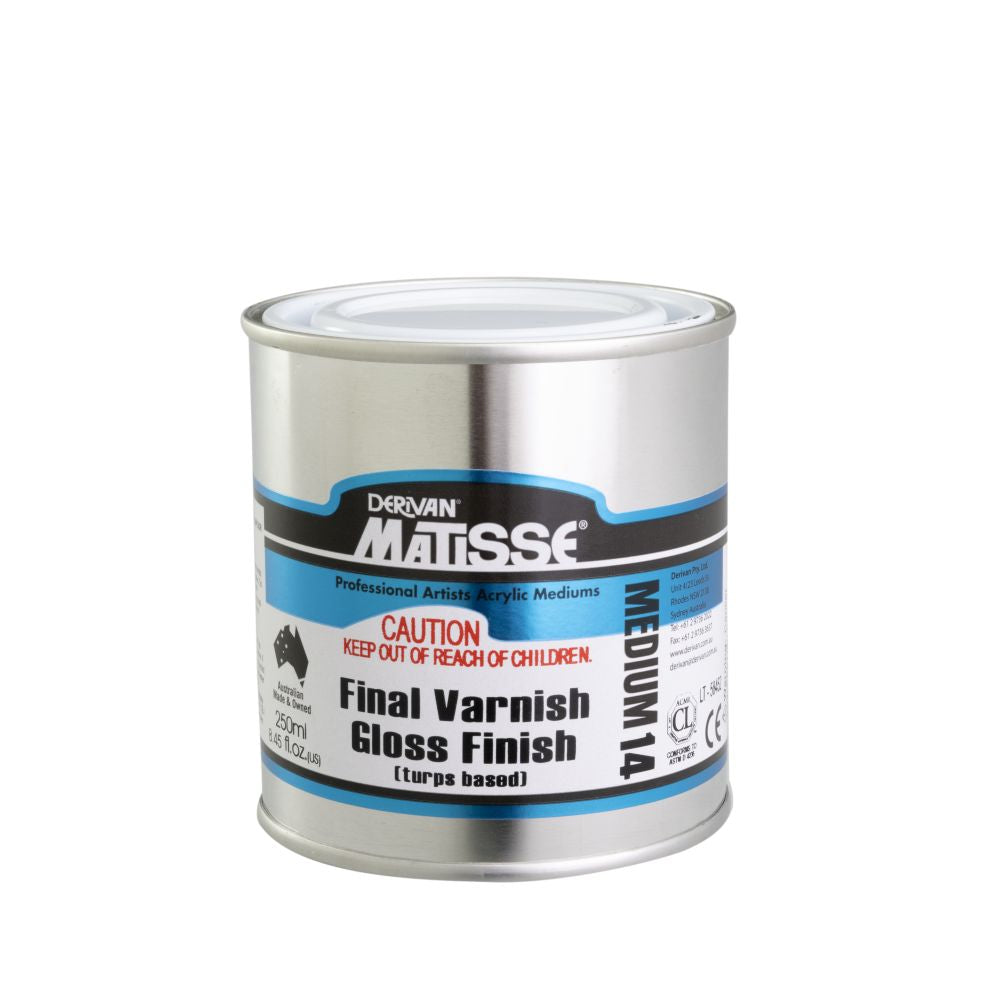 MATISSE ACRYLIC MEDIUM MM14 FINAL VARNISH GLOSS TURPS BASED