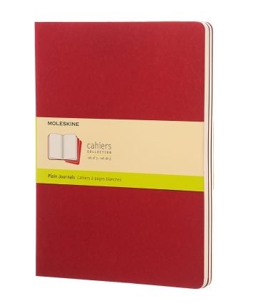 Moleskine Cahier Journal Red Packet 3 Plain XL