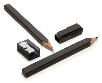 Moleskine 2 Black Pencil & Sharpener Set