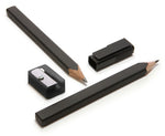 Moleskine 2 Black Pencil & Sharpener Set