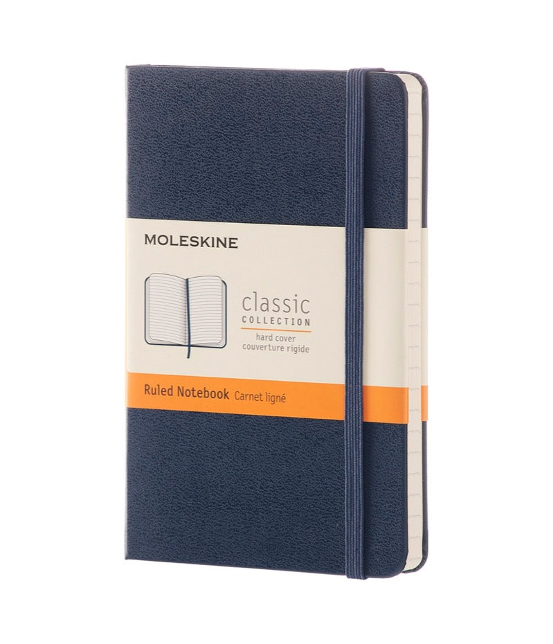 Moleskine Notebook Sapphire Blue Ruled Pocket