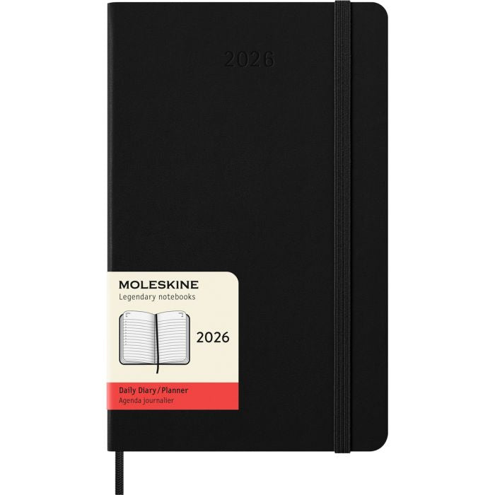 Moleskine 2026 Daily Hardcover Diary Black Large