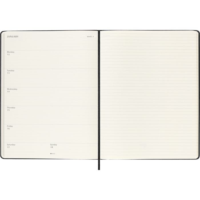 Moleskine 2026 Weekly Hardcover Diary Black XL