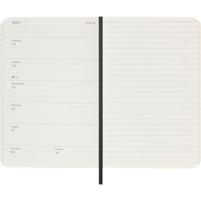 Moleskine 2026 Weekly Softcover Diary Black Pocket