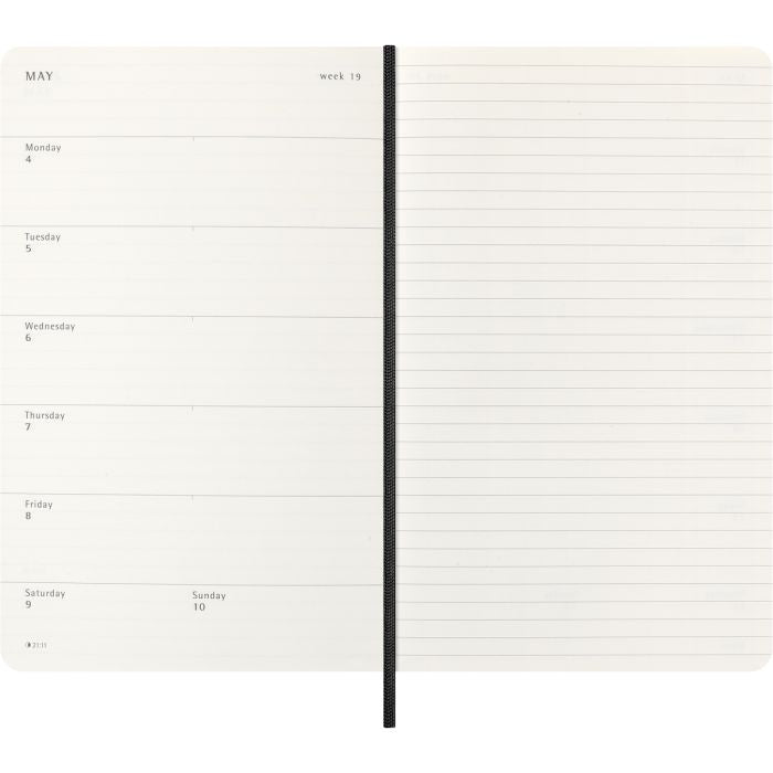 Moleskine 2026 Weekly Softcover Diary Black Large