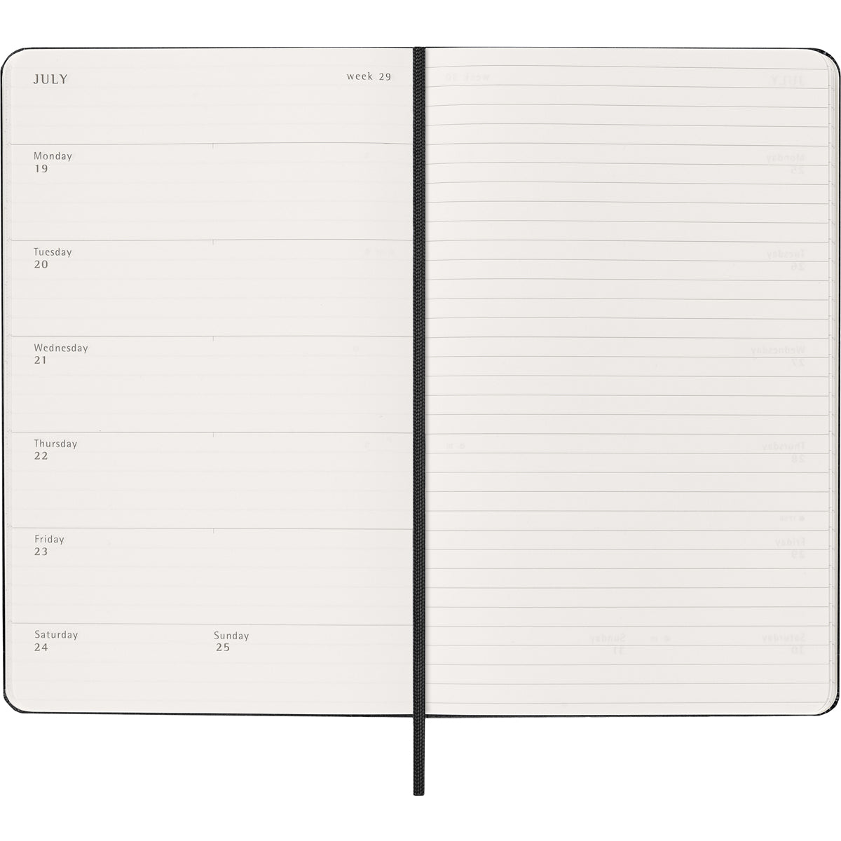 MOLESKINE 18 MONTH DIARY WEEKLY HARDCOVER BLACK