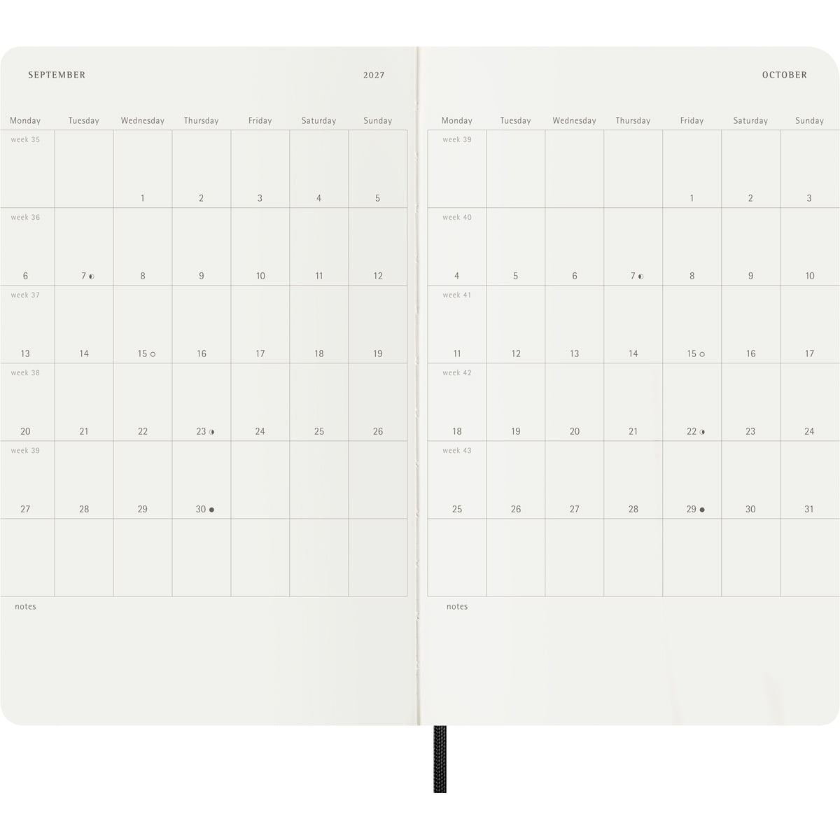 MOLESKINE 2027 DAILY DIARY BLACK SOFT COVER