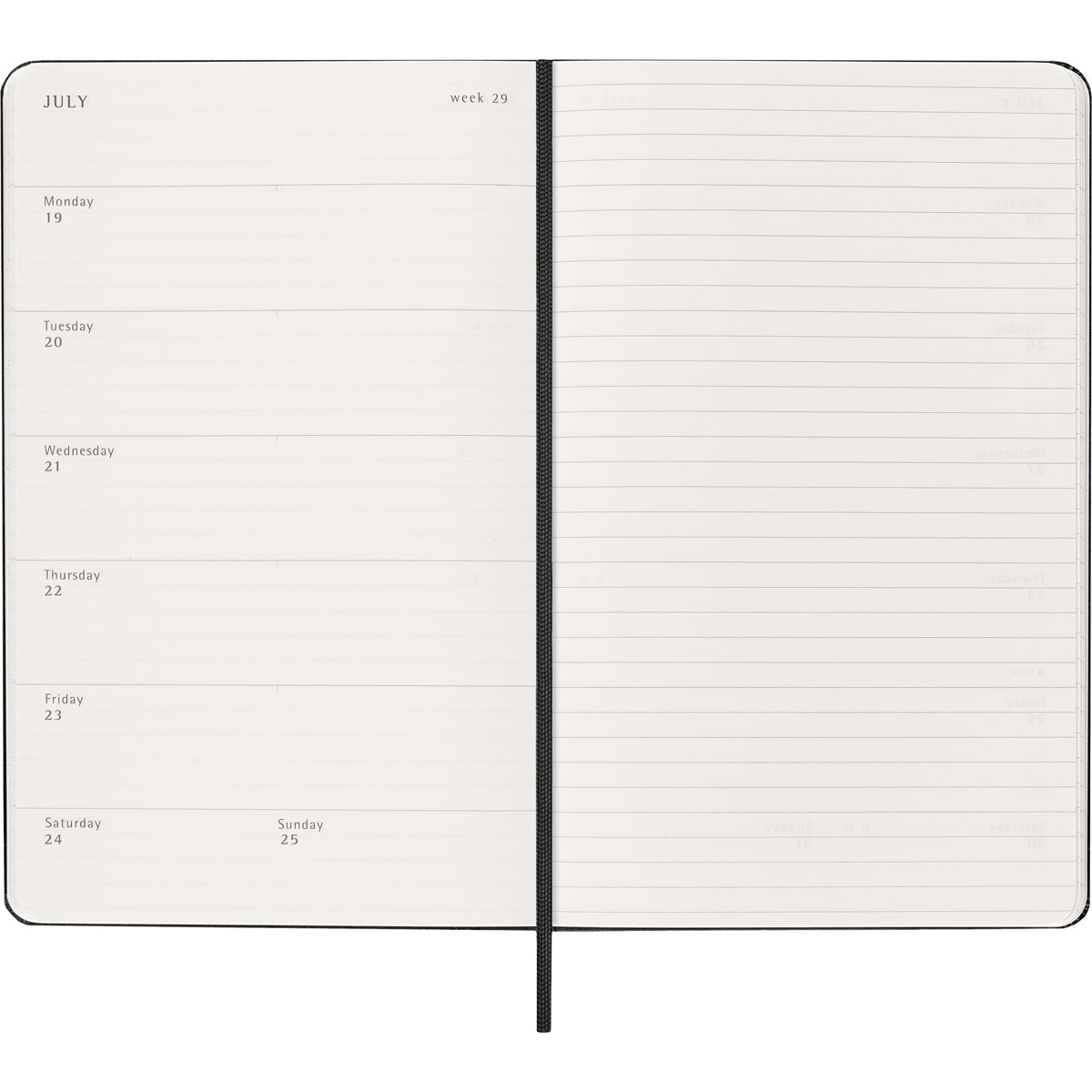 MOLESKINE 2027 WEEKLY + NOTES DIARY BLACK HARD COVER
