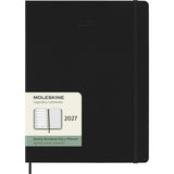 MOLESKINE 2027 WEEKLY + NOTES DIARY BLACK HARD COVER