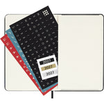 MOLESKINE 2027 WEEKLY HORIZONTAL DIARY BLACK HARD COVER
