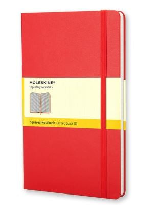 Moleskine Notebook Red Grid Large