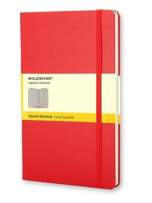 Moleskine Notebook Red Grid Large