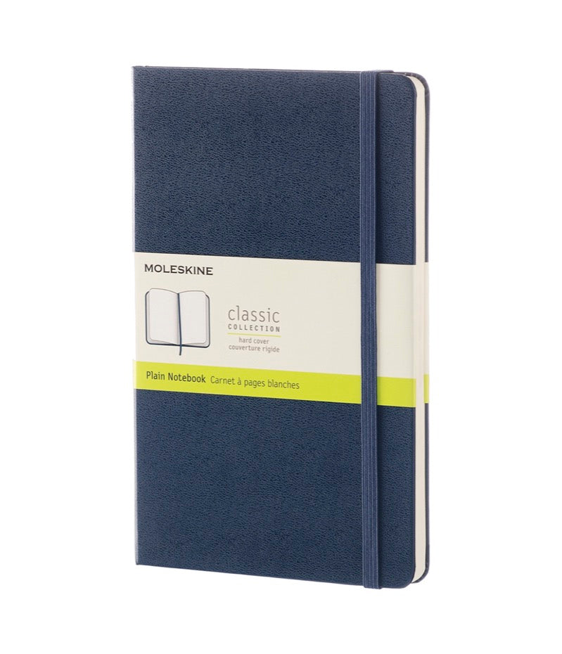 Moleskine Notebook Sapphire Blue Plain Large