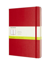Moleskine Notebook Red Plain XL