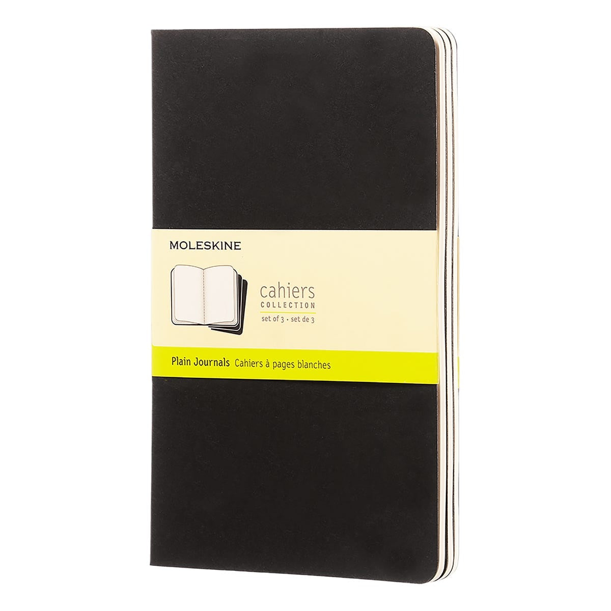 Moleskine Cahier Journal Black Packet 3 Plain