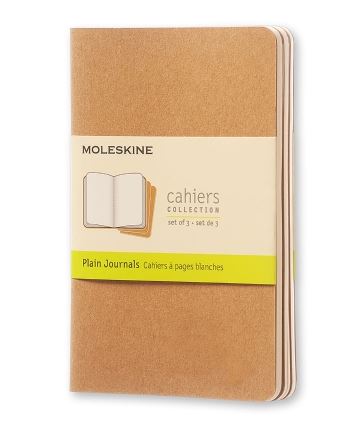 Moleskine Cahier Journal Kraft Packet 3 Plain Pocket