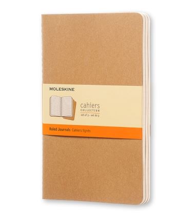 Moleskine Cahier Journal Kraft Packet 3 Ruled Large
