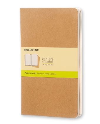Moleskine Cahier Journal Kraft Packet 3 Plain Large