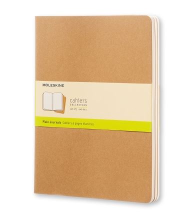 Moleskine Cahier Journal Kraft Packet 3 Plain XL