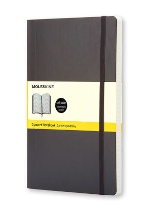Moleskine Softcover Notebook Black Grid Large