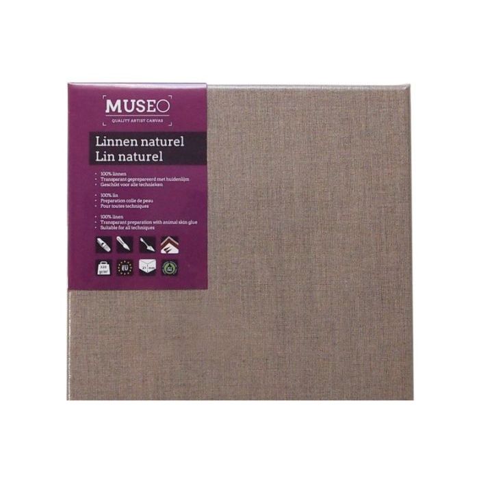 Museo Natural Linen Stretched Canvas Light Weight 200x200mm