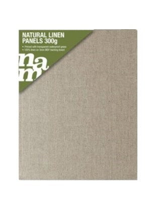 National Art Materials Canvas Panel 300g Natural Linen 8x10"