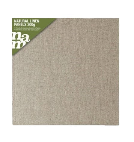 National Art Materials Canvas Panel 300g Natural Linen 12x12"