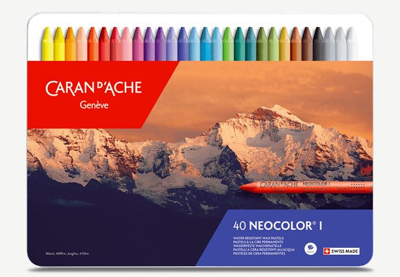 Caran D'Ache Neocolor I Wax Crayon Tin Set 40