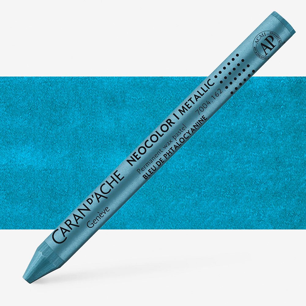 CARAN D'ACHE NEOCOLOR I WAX CRAYON 162 METALLIC PHTHALO BLUE