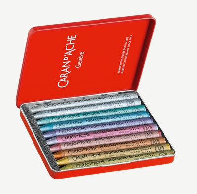 Caran D'Ache Neocolor I Wax Crayon Metallic Set 10