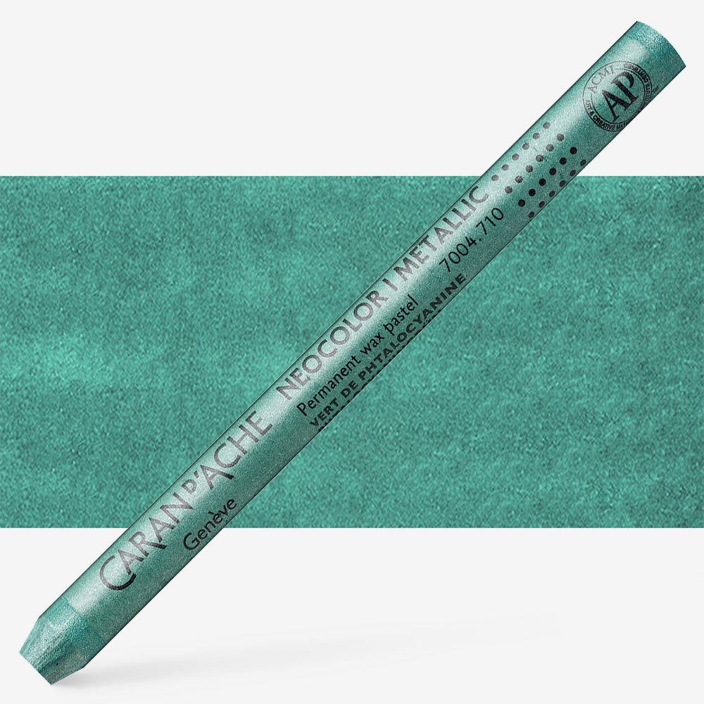 CARAN D'ACHE NEOCOLOR I WAX CRAYON 710 METALLIC PHTHALO GREEN