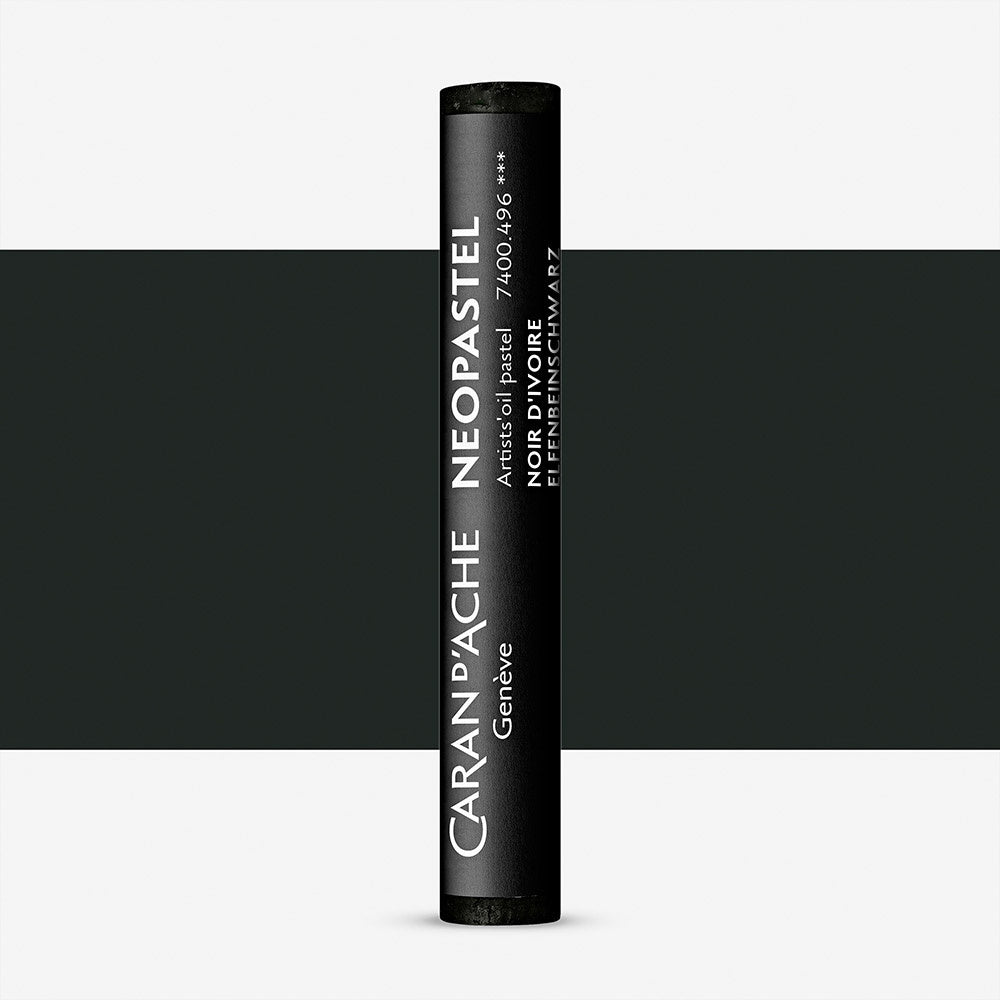 CARAN D'ACHE NEOPASTEL OIL PASTEL 496 IVORY BLACK