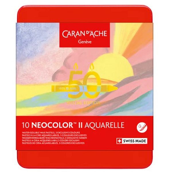 Caran D'Ache Neocolor II Water-Soluble Pastel Pastel 50 Year Edition Set 10