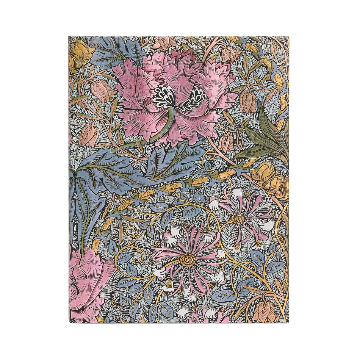 Paperblanks Hardcover Unlined Notebook Morris Pink Honeysuckle