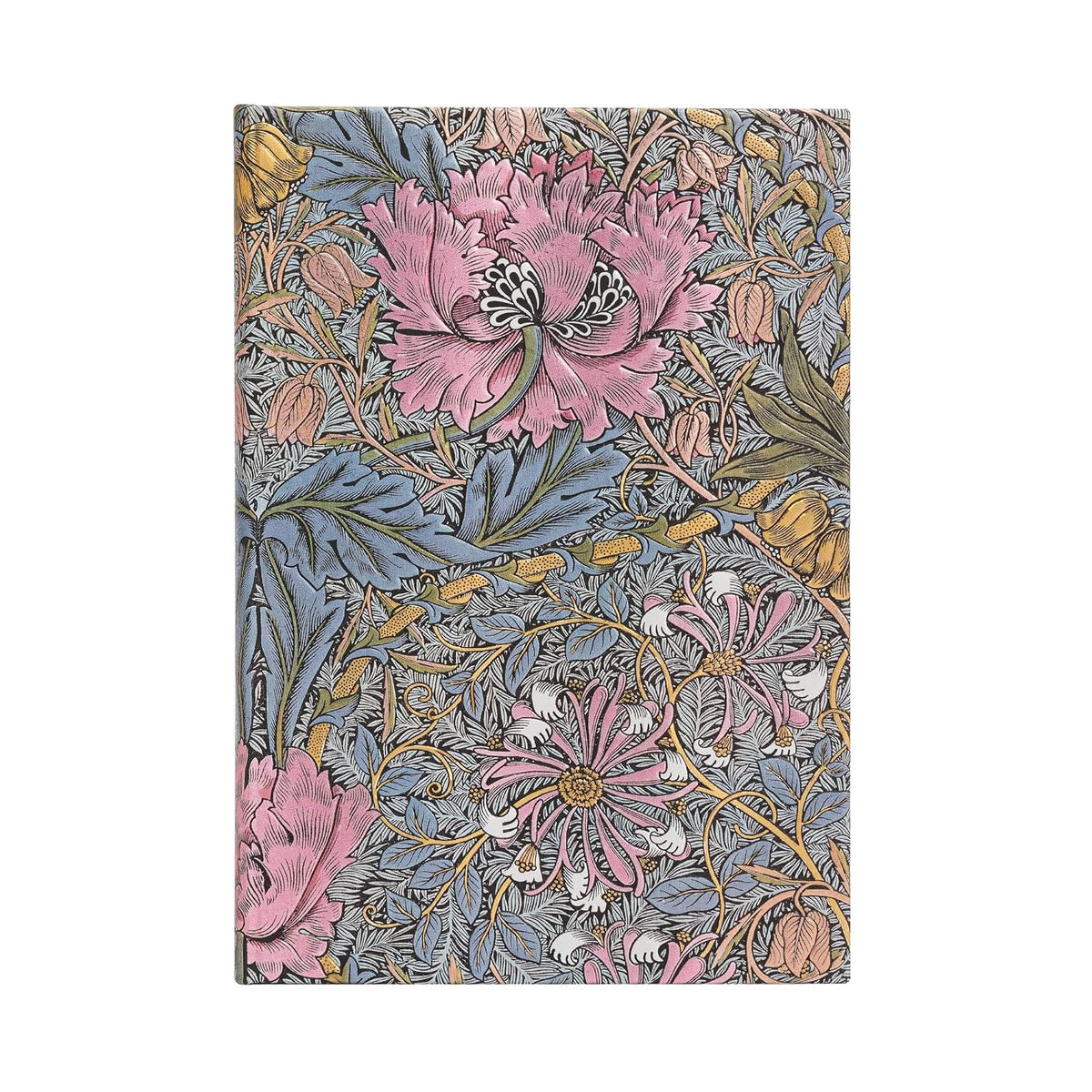 Paperblanks Hardcover Unlined Notebook Morris Pink Honeysuckle