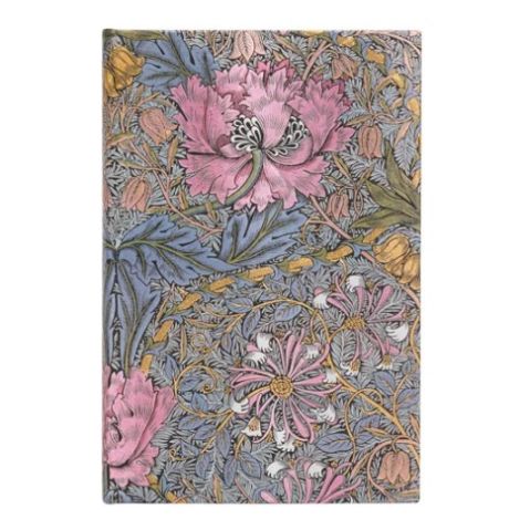 Paperblanks Hardcover Lined Notebook Morris Pink Honeysuckle Mini
